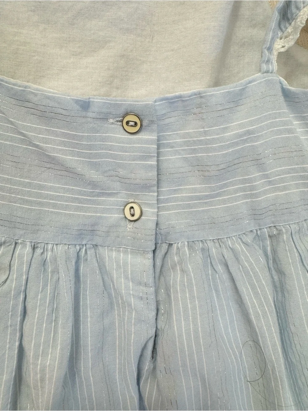 Tahari Girls Light Blue Tiered Dress Size 4T Ruffle Flutter Sleeve